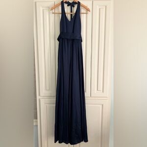 WHITE by Vera Wang Midnight Halter Maxi Dress Sash Formal Gown  4 NWT #VW360214